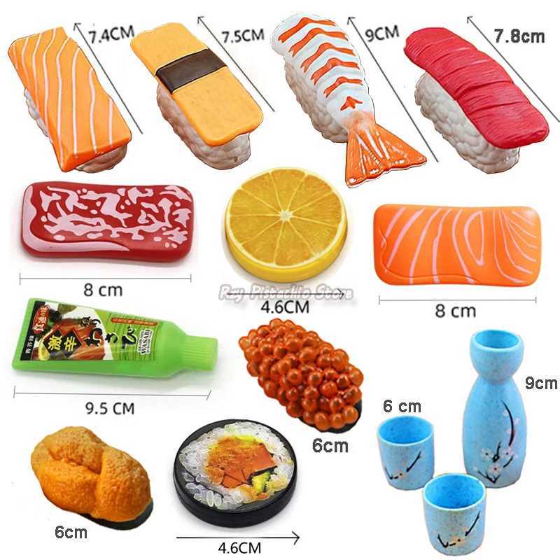 Kids Kitchen Simulation Barbecue Japanese Food Pretend Play Sushi Tuna Shrimp Wasabi Sashimi Toy Set Girl Boy Cooking Toys Model C250922