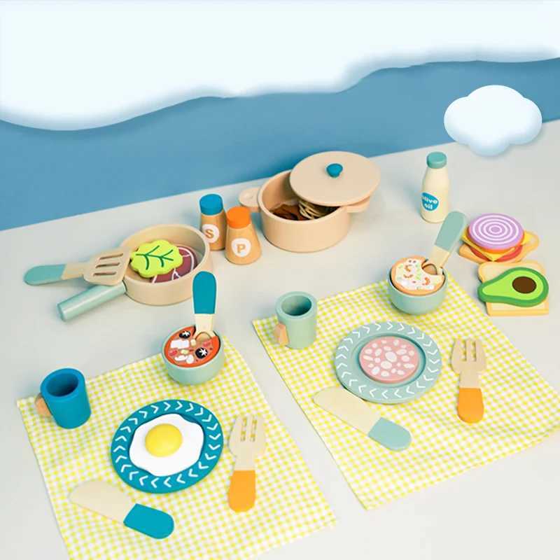 Play house Baby Wooden Simulation Magnetic Fruit Vegetable Cutting Kitchen Set Educational Pretend Playing Toys For Kids C250922