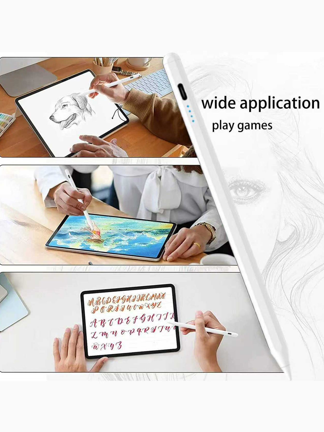 Universal Capacitive Stylus Pen for Phones Tablets, Replaceable Tips, Scratch Resistant, Screen Friendly Compatible with All Touchscreens