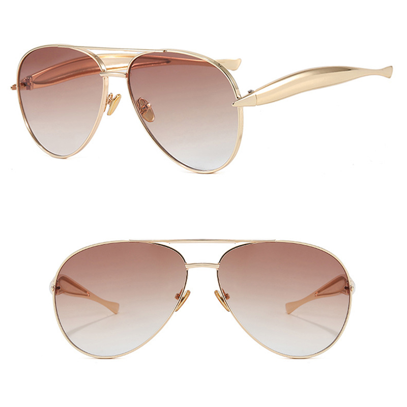 Toad-shaped sunglasses metal 2025 new retro plain sunglasses high-end female street shooting trendy sunglasses