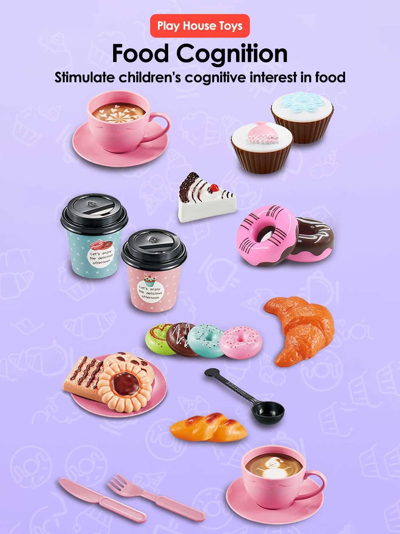 Toy Teacoffee Set for Little Girls Tea Party Toys for Kids Girls Pretend Play Snack Afternoon Tea Sets Toys birthday gift C250922