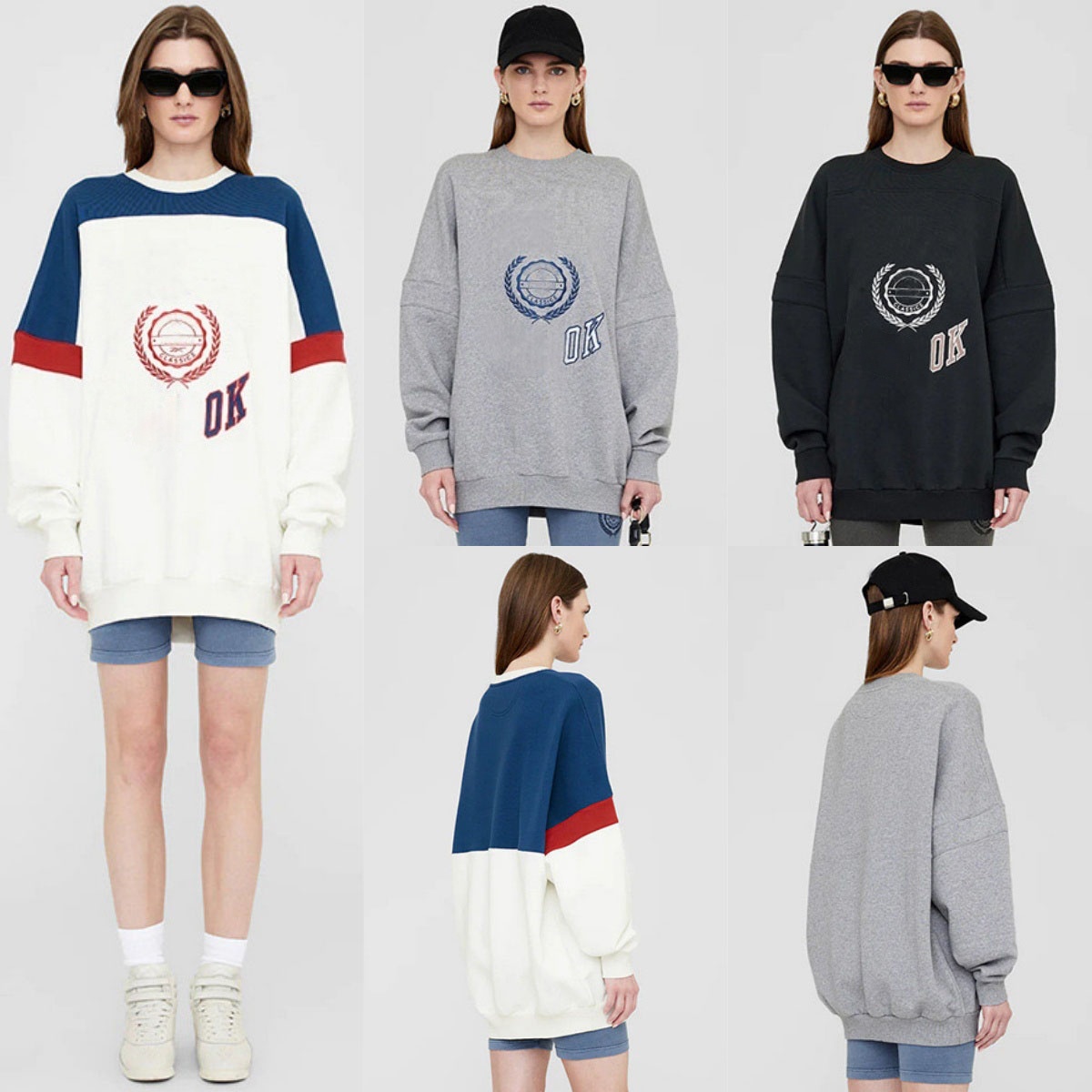 25ss Designer Sweatshirts Casual Letter Embroidery Loose Pullover Sportwear Tops Women Long Sleeved Sweaters Hoodie