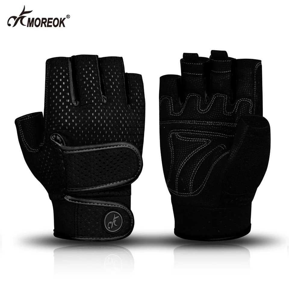 MOREOK Workout Gloves Gym Gloves for Man Women Wrist Guard Sports Dumbbell Riding NonSlip 3MM Gel Pad Bodybuild Fitness Gloves J2509221