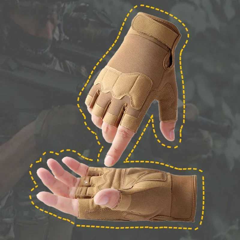 Tactical Gloves Half Finger for Men And Women Outdoor Mountaineering Cycling Wearresistant Breathable Riding Gloves J250922