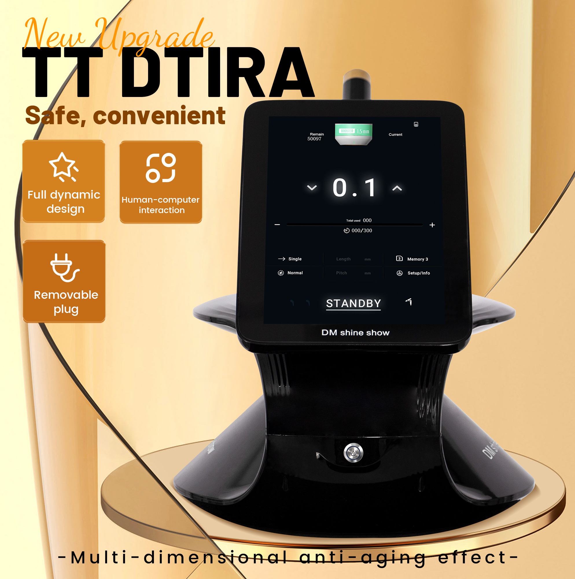 Hifu Ultrasonic Facial Tool - Collagen-Activated Firming Device - Contour Tightening + Anti-Age Rejuvenation