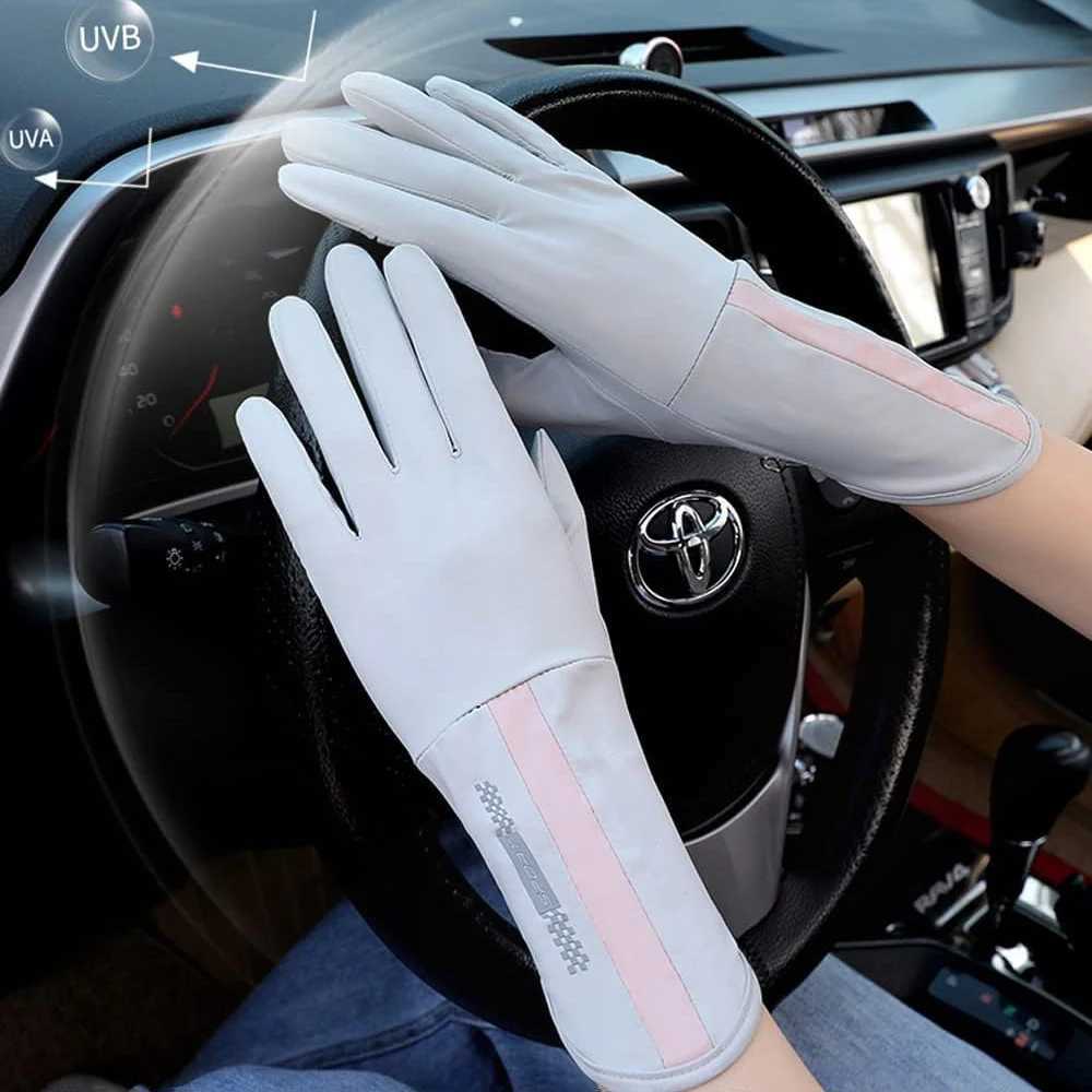 1 Pair Breathable Lightweight Sun Protection GlovesUltraThin NonSlip UV ShieldBreathable Stylish for OutdoorElastic Fit J250922