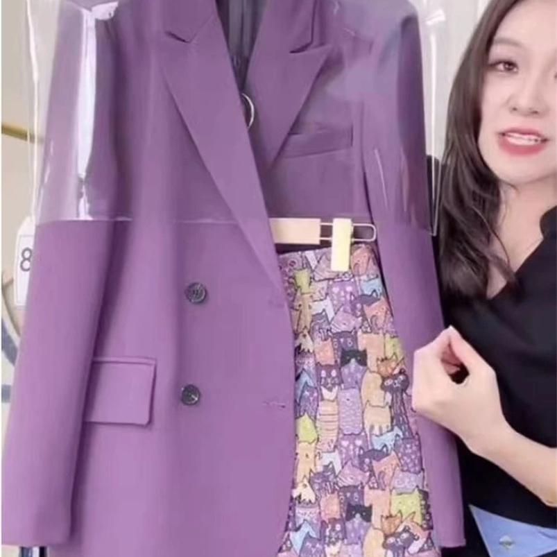 2 Piece Skirt Set Women Temperament Oversized Blazer Coat High Waist Floral Bodycon Mini Skirts Outfits Korean Fashion Suits 240826