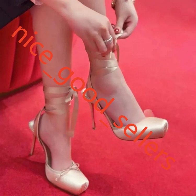 Dress designer high heels genuine leather Slingback pump Women canvas tweed Summer Goatskin back casual shoes EUR 35-43