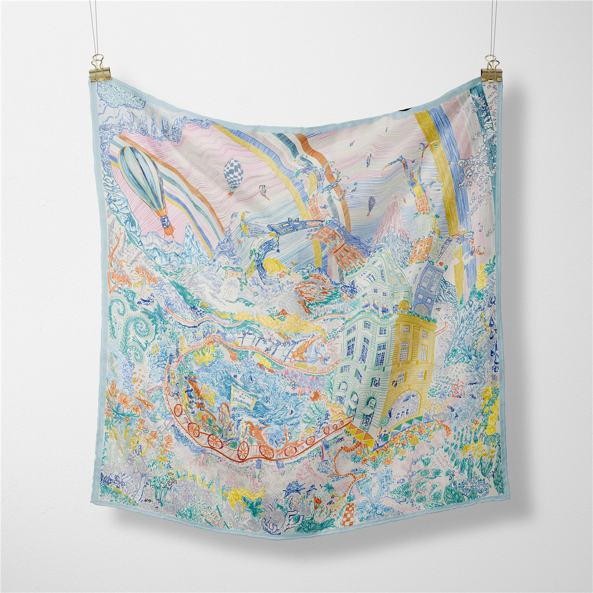 Classic Silk Square Scarf Artistic Design Headpiece Neck Accessory Adornment for Parties, Vacations, Everyday Wear, and Gifts