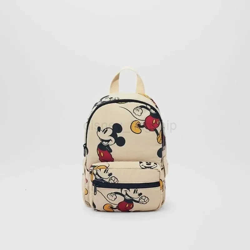 Disney Cartoon Backpack Womens Mickey Mouse Donald Duck Pattern Student School Bag Large Capacity Backpack Girls Shoulder BagXJ250923
