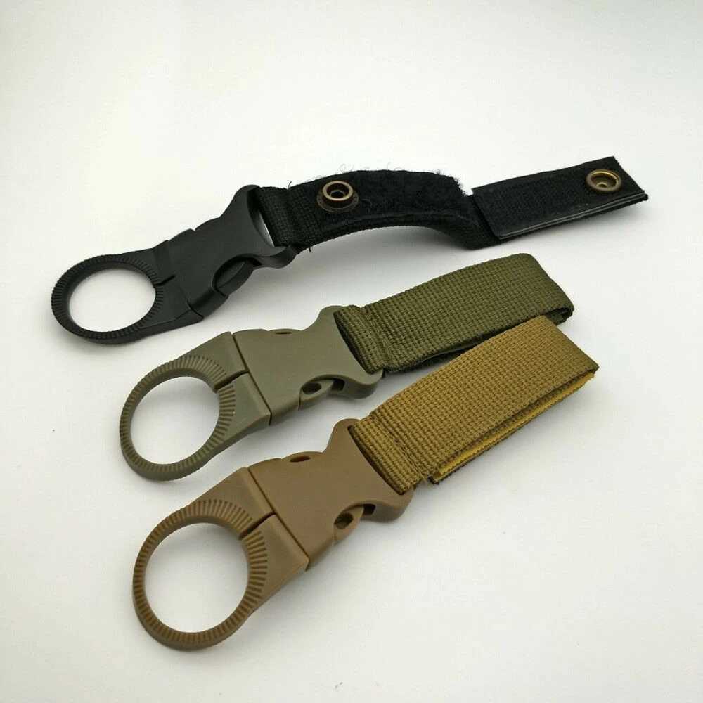 Outdoor Waterbottle buckle hook Nylon Webbing Buckle Hook Climb Carabiner Belt Backpack Hanger Camp Water Bottle Holder Clip J250923