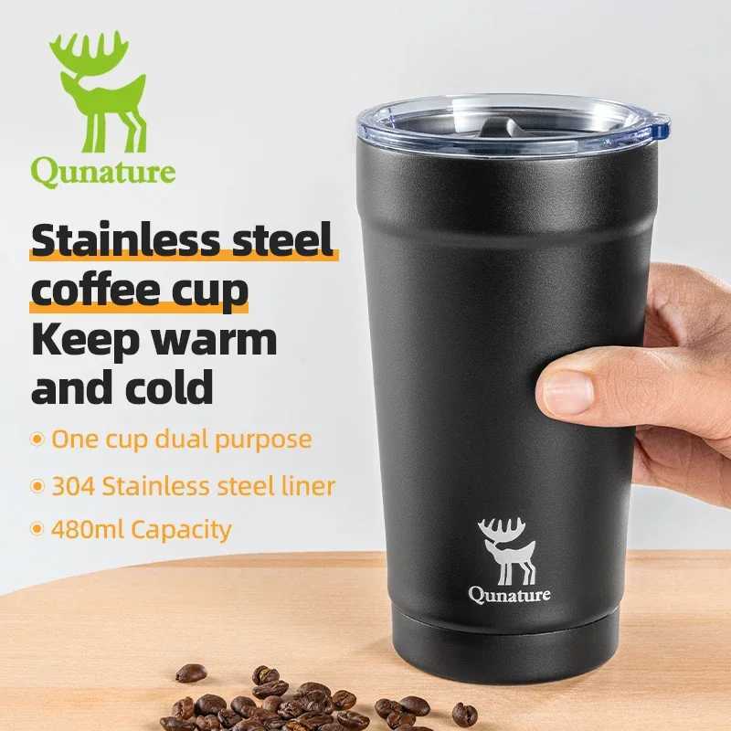 Qunature Winter Thermos Coffee Cup 304 Stainless Steel Outdoor Portable Bicycle Water Cup Mens Womens Cycling kettle J250923