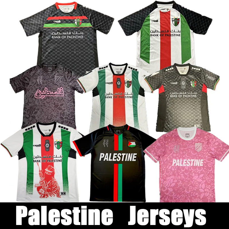 Adults Palestine jersey kids kit Children's set white Player football shirt XXXL 4XL short sleeve Men Palestinian shirt soccer jerseys sports Training black uniform