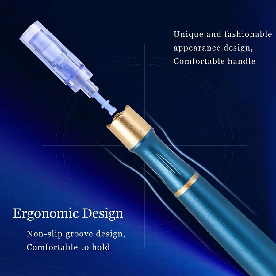 F3 Derma Microneedle Pen - Wireless Needling Stamping Tool for Mesotherapy & Skin Care with Adjustable 5-Speed Settings Dermapen MTS