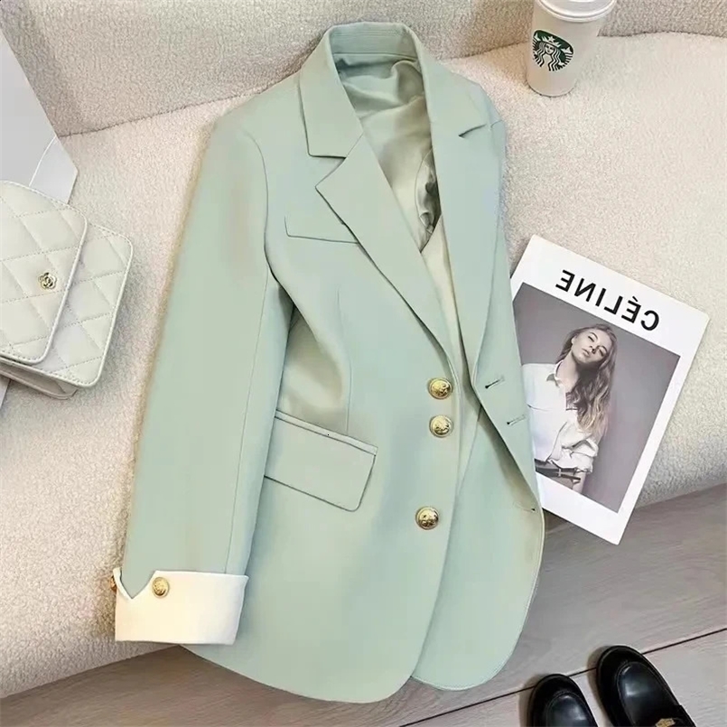 Womens Blazer Coat Spring Autumn Korean Version Leisure Ladies Suit Jacket Sense Korean Version Female Suit Top 240826