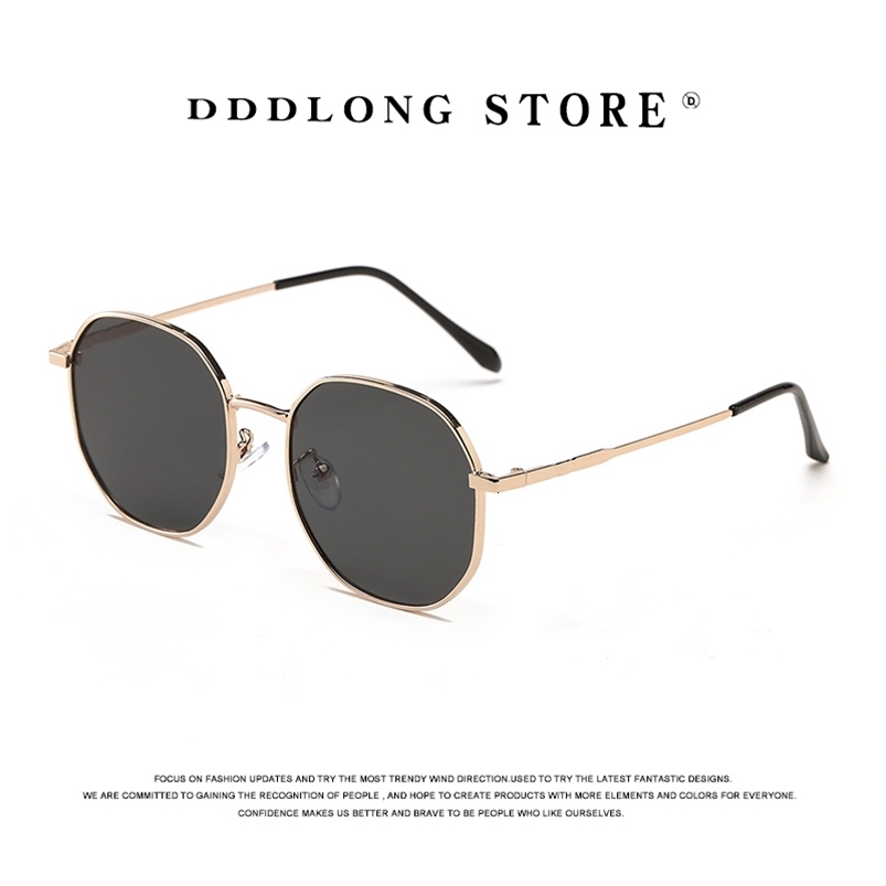 DDDLONG Retro Fashion Square Sunglasses Women Men Metal Sun Glasses Classic Vintage UV400 Outdoor De Sol D38 220506