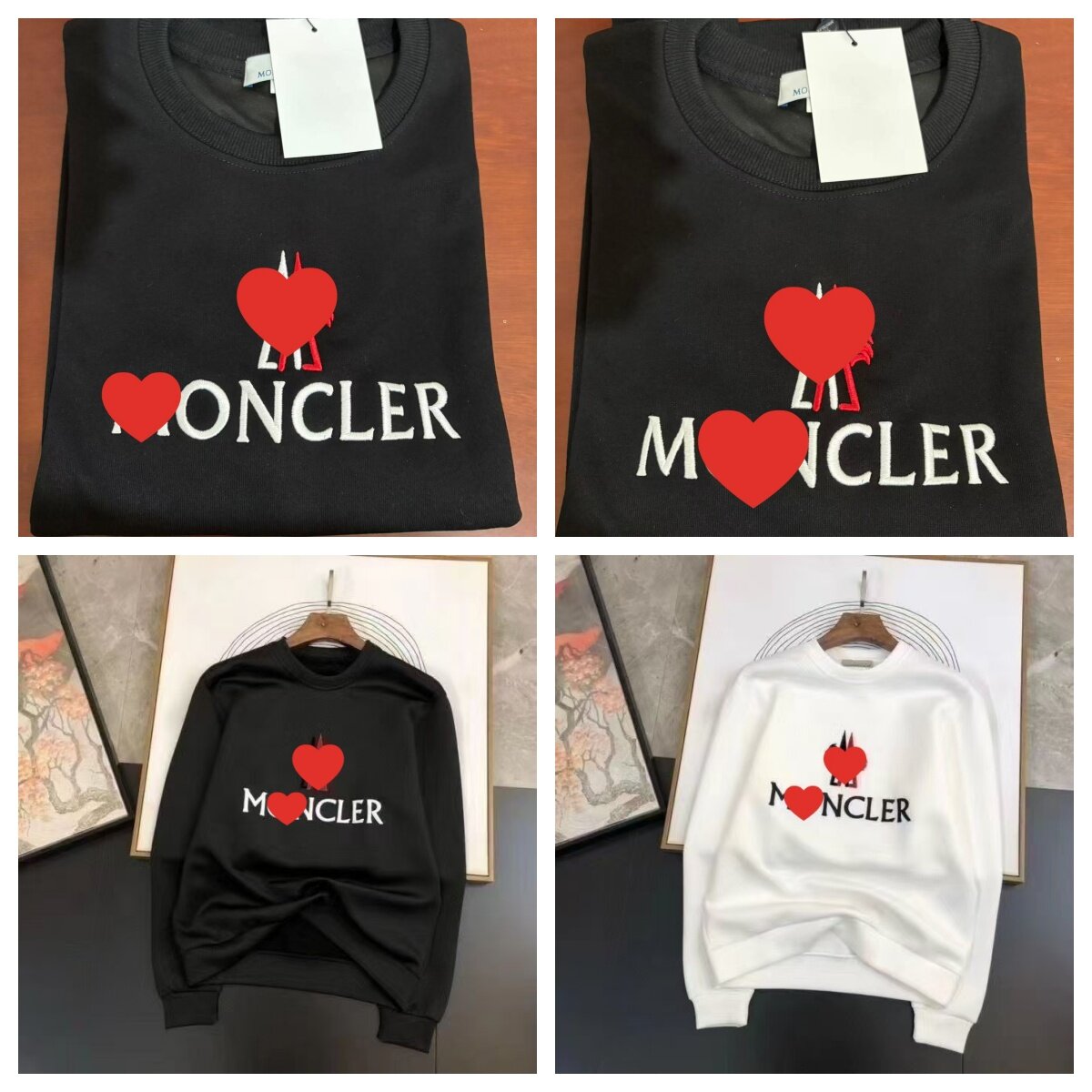 Embroidery Round Neck Sweatshirts Hoodie for Men and Women, Loose Fit Plus Size, Autumn and Winter New Styles