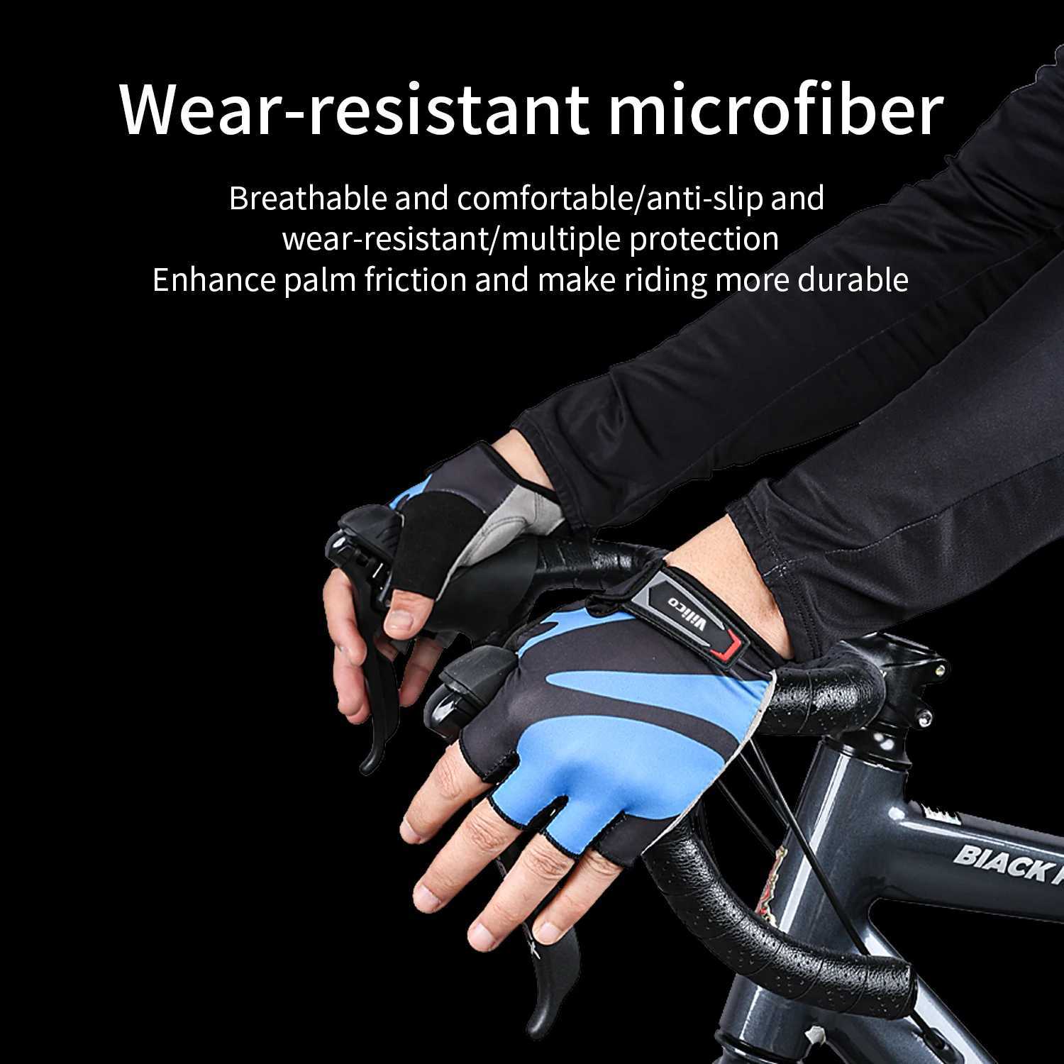 Half Finger Cycling Gloves Summer Bicycle Gloves Shockabsorption Breathable Mountain Bike MTB Gloves Cycling Accessories J250922