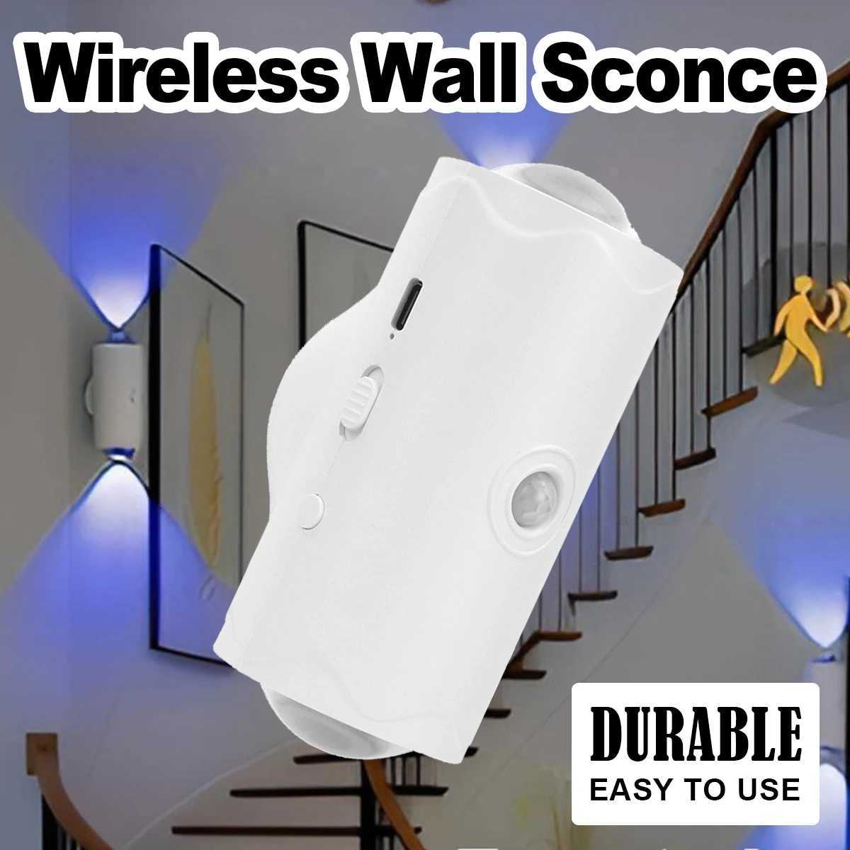 Motion Sensor Wall Lamp Gradient Ambient Night Light Dimmable With Detectors Body Sensing Led Decorative Outdoor Rgb Lamps Human C251124