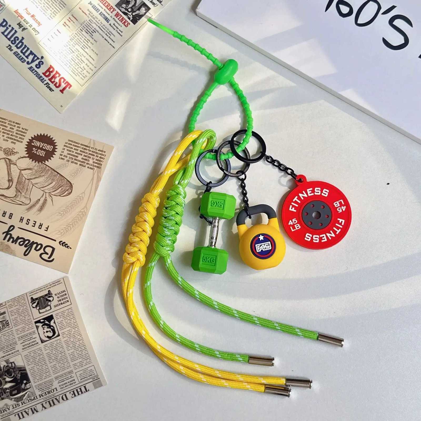 Fitness Gym Sports Bag Charm Ball Keychain Rope Charm for Handbag Backpack Purse Wallet Women Girl Fashion Athlete D250923