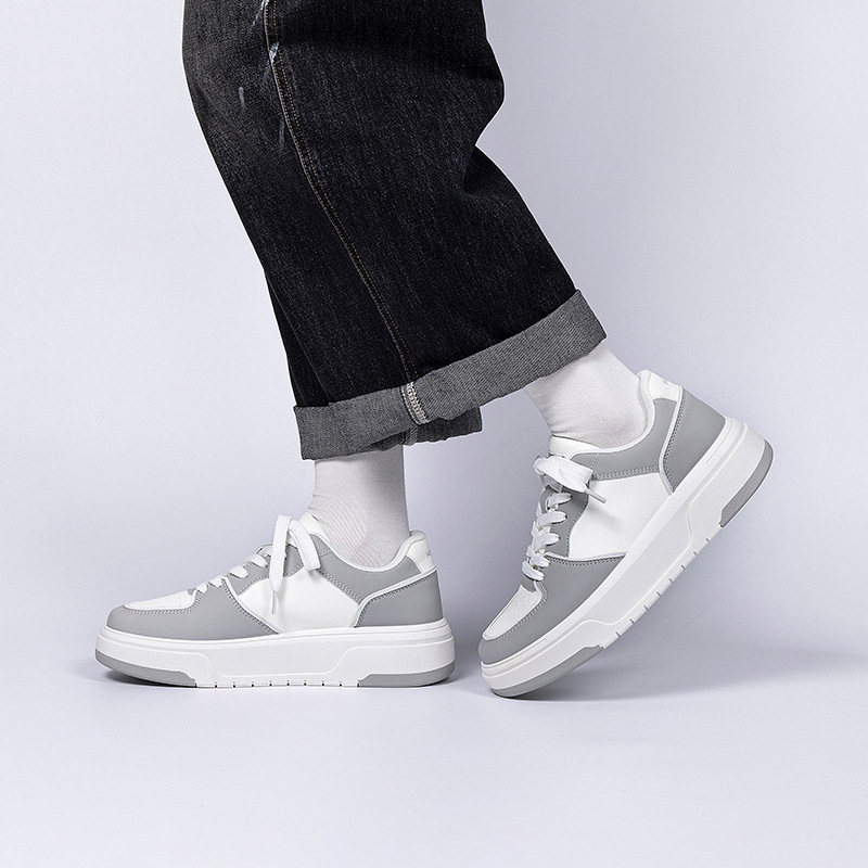 HUAN QIU Free shipping Designer Casual Shoes Thick soled board shoes height increasing men versatile shoes lightweight casual shoes high quality