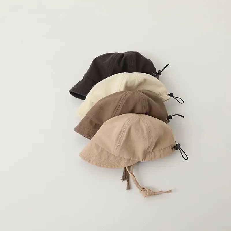 Summer Outdoor Baby Sun Hat Korean Infant Toddler Fisherman Caps Adjustable Soft Baby Boy Girl Visor Hats Z251029