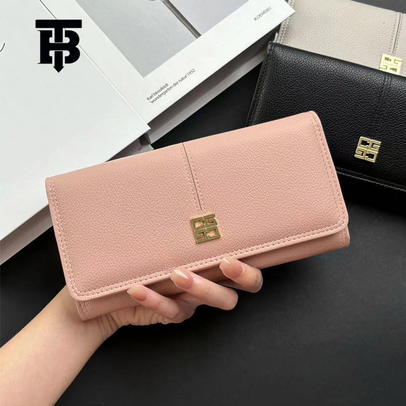 TB BHULAMTE Free Shipping New Designer Bag 2025 High-quality Trendy Casual Wallet Fashionable And Simple Style Four Grid Design Long Women's Wall