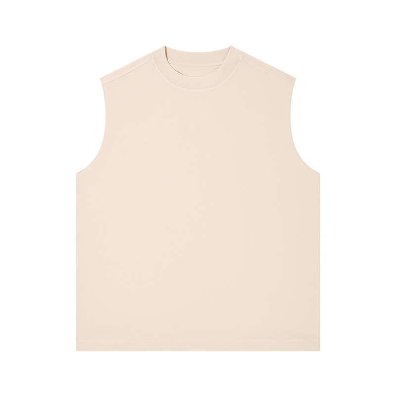 Spring-Summer Men's Street Tee - Pure Cotton Solid Color, Double Pocket Detail, Split Cuff Short Sleeve, New Arrival-80B