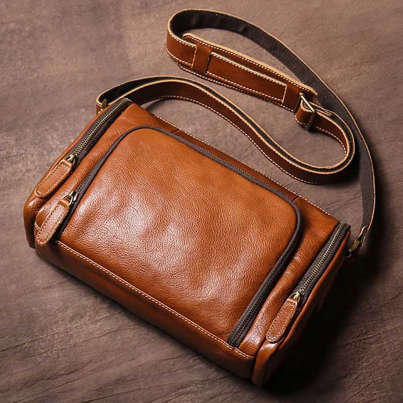 GURO Higher Quality Genuine Leather Shoulder Bag Mens Party Deluxe Crossbody Vintage Top Cowhide multicompartment Messenger Bag J251025