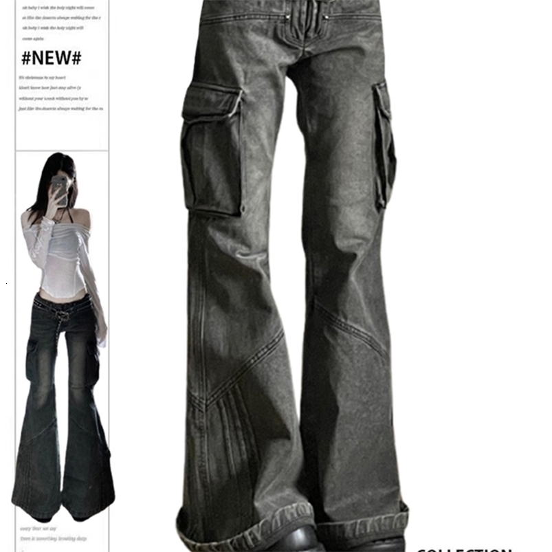 Women Baggy Cargo Jeans Vintage Y2k 90s Aesthetic Oversize Denim Trousers 2000s Harajuku High Waist Cowboy Pants Trashy Clothes Z260313