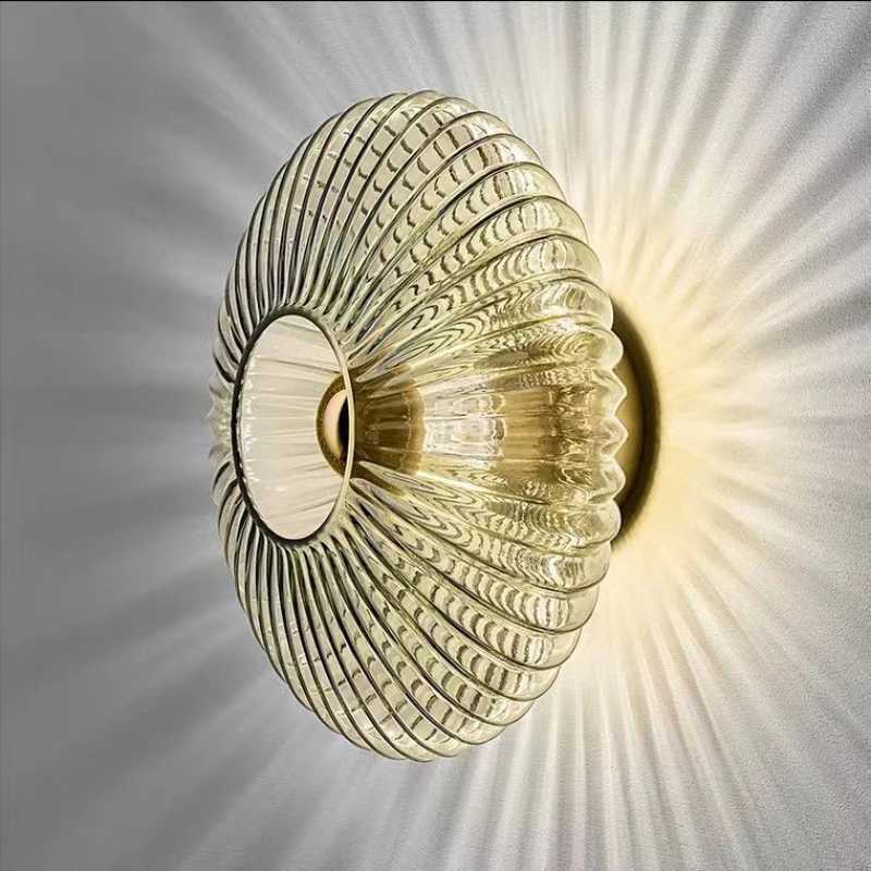 Glass Wall Lamp Glass Wall Sconce For Corridor Background Bedroom Living Room Bedside Ambiance Wall Light Indoor Home Decor C251124