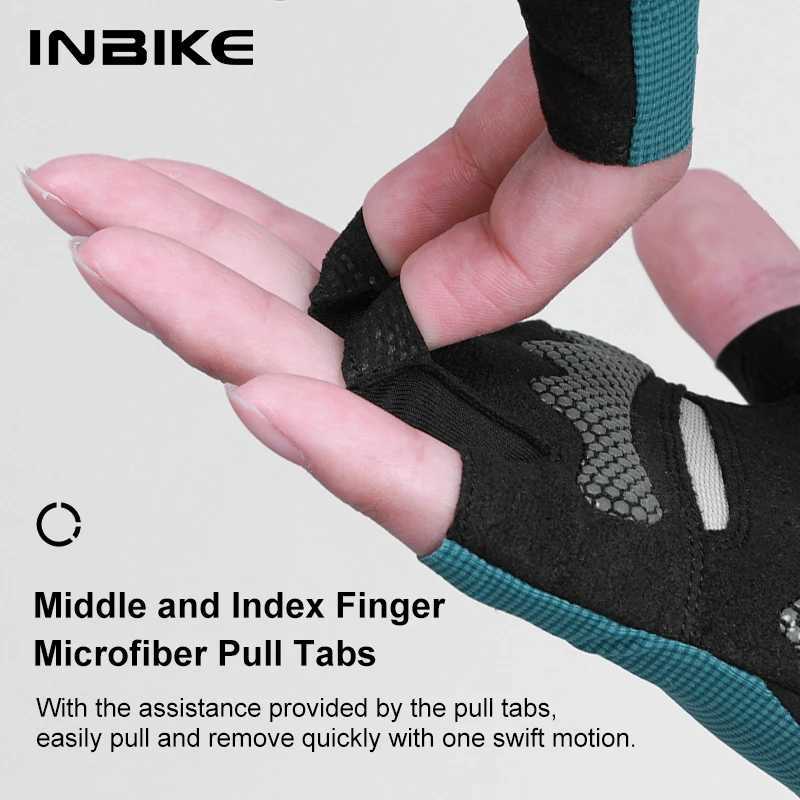 INBIKE Half Finger MTB Cycling Gloves Summer Bicycle Gloves for Men Riding SBR Palm Padded Mountain Road Bike Gloves Accessories J250922