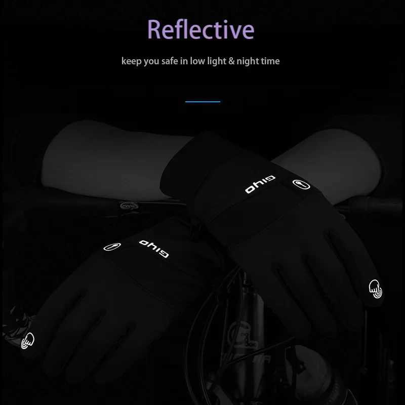 GIYO Winter Cycling Gloves Men Women Touch Screen Antislip Windproof Thermal Gloves Bicycle Outdoor Sports Full Finger Mittens J250922