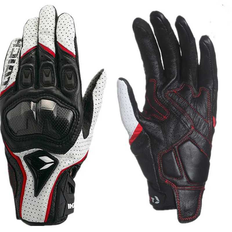 Motorcycle Gloves Genuine Leather Mens Motocross Racing Gloves RST390 391 Gloves Spring Autumn Touch Screen Guantes Moto J250922