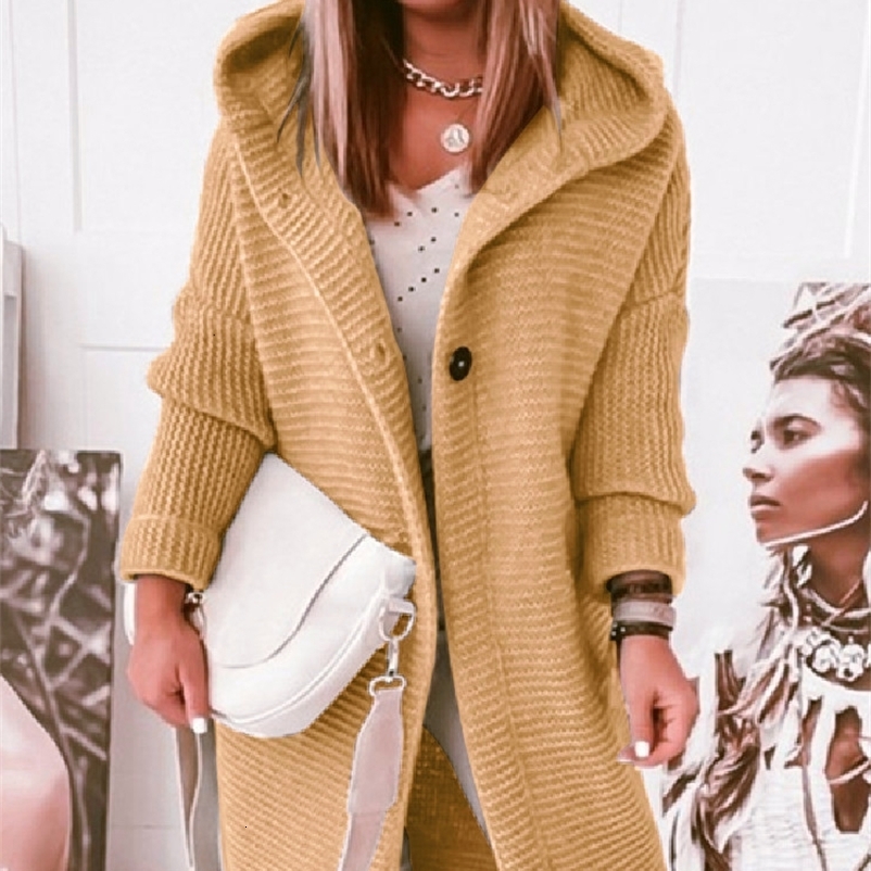 Women's Knits Tees Winter Coat for Women Autumn Loose Knitted Cardigan Long Sleeve Top Sweater Casual Pink 221206