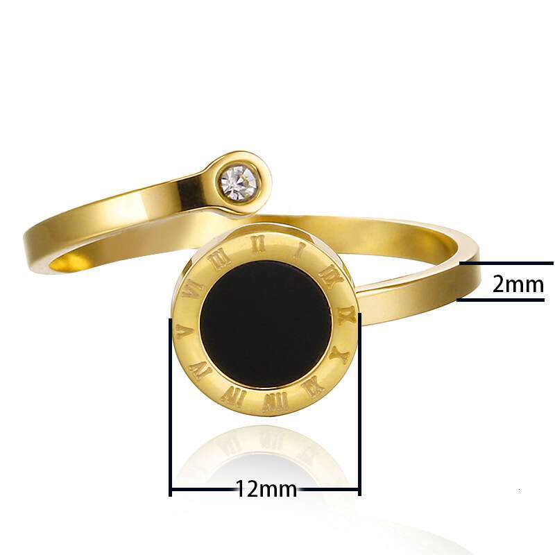 Ring Designer Luxury rings jewelry for women Titanium steel plated with 18K gold or silver Zircon inlay high quality Festival Vacation Gift