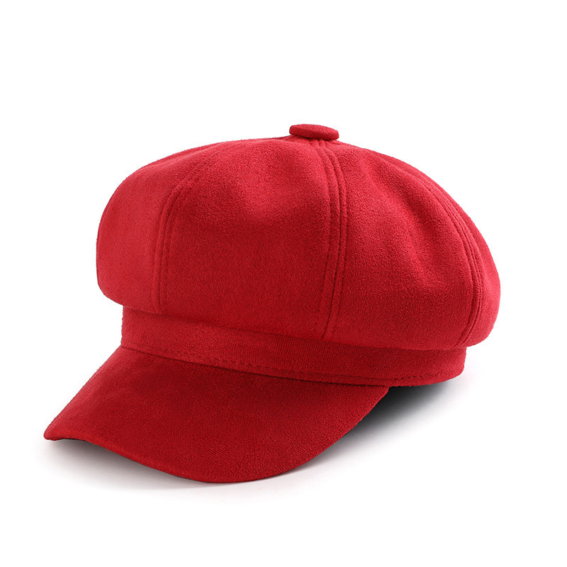 Berets Winter Vintage Caps For Women French Artist Warm Felt Hats Beret Female Solid Octagonal Autumn Girl sboy Cap 221130