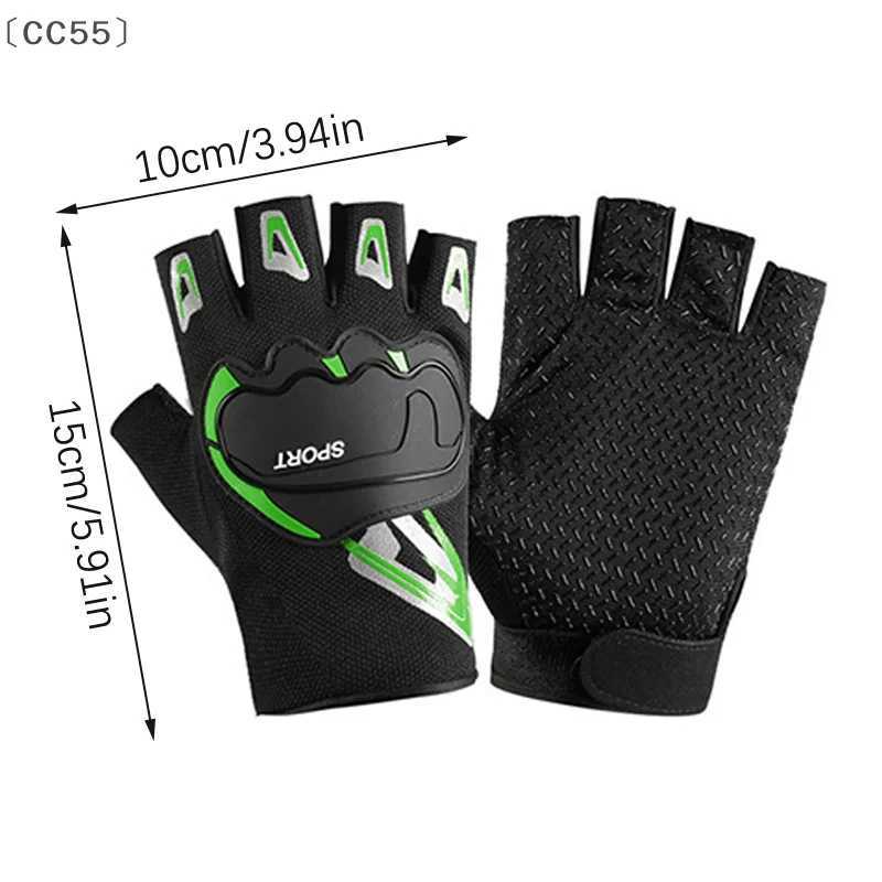 CC55Half Finger Gloves Breathable NonSlip Gloves Shock Absorption Sports Gloves For Outdoor Riding Fitness Cycling Fishing J250922