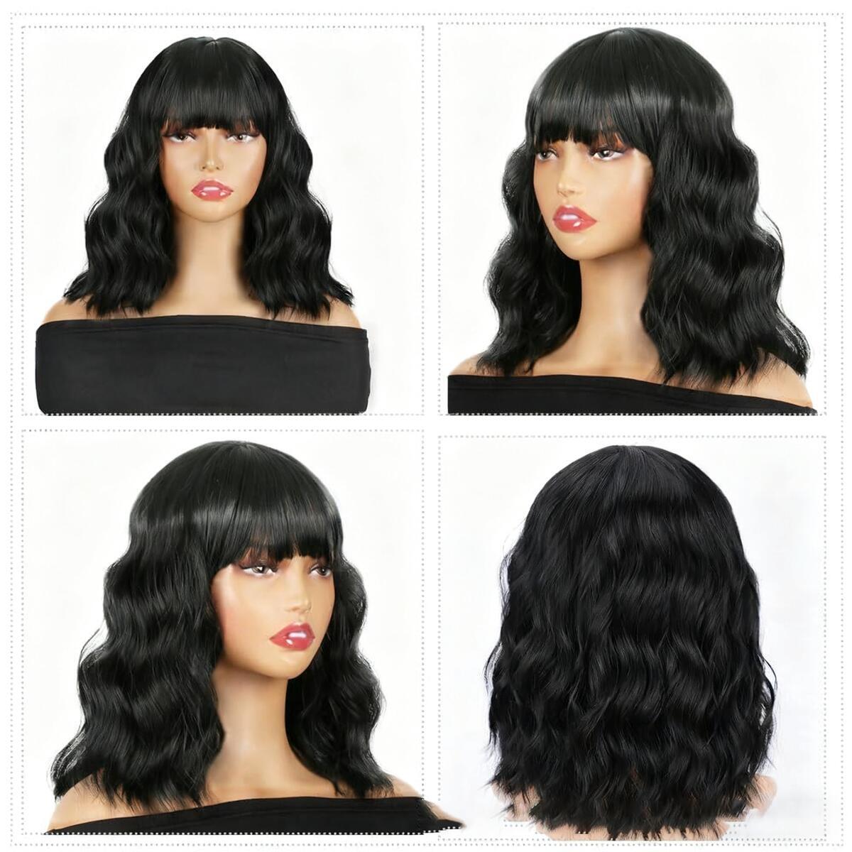 Women's Water Wave Deep Long Hair Synthetic High-Temperature Fiber Curly Wig