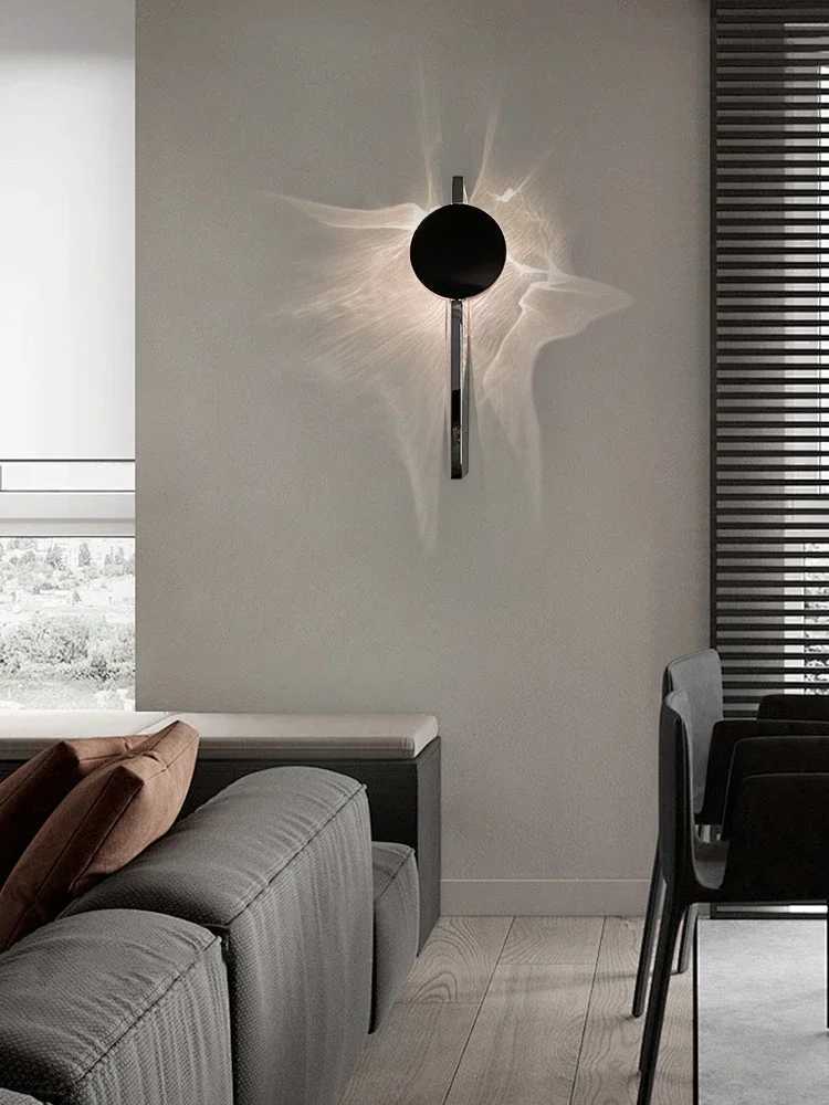 Minimalist LED Lamp Living Room Background Wall Lamp Foyer Bedroom Bedside LED Wall Lamp Aisle Atmosphere Creative Wall Hanging C250923
