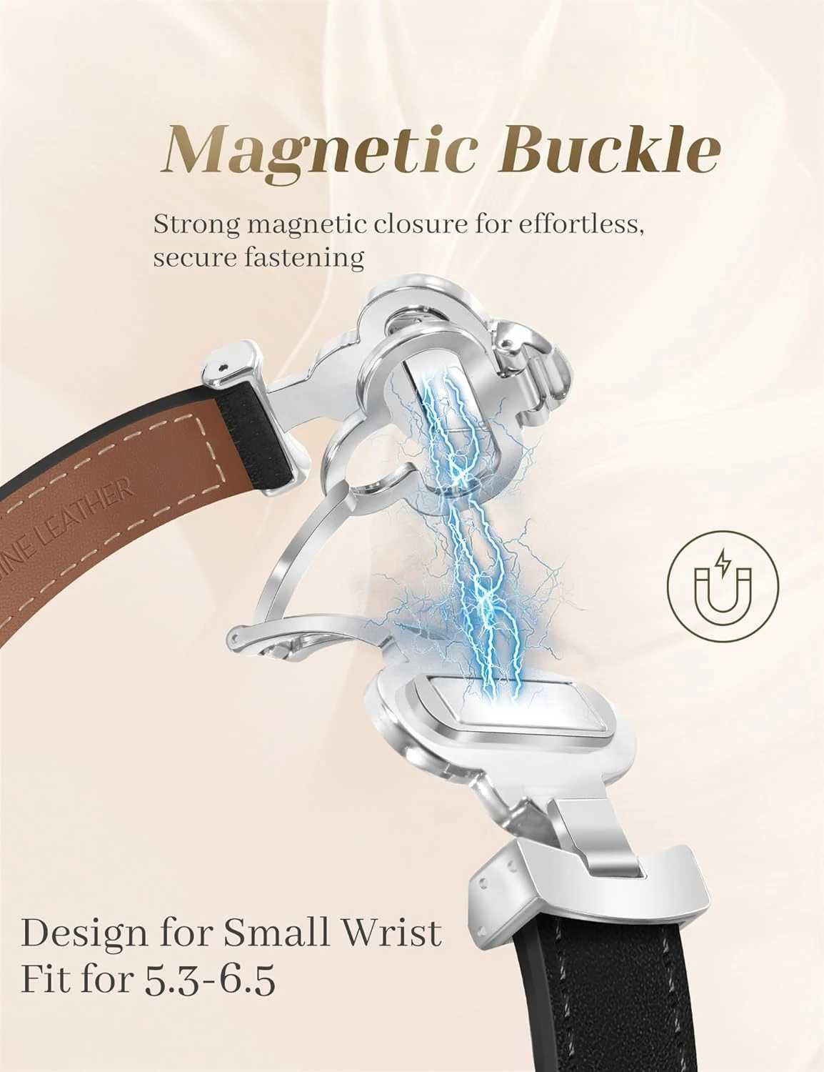 Luxury Fashion Leather Strap For Watch Band 49 44 45 42 40 46 41mm Magnetic Bracelet Correa wan IWatch tra Series10 9 8 7 SE Y250923aw