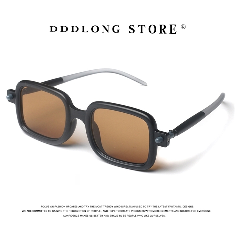 Sunglasses DDDLONG Retro Fashion Square Sunglasses Women Men Sun Glasses Classic Vintage UV400 Outdoor Shades D293 230710