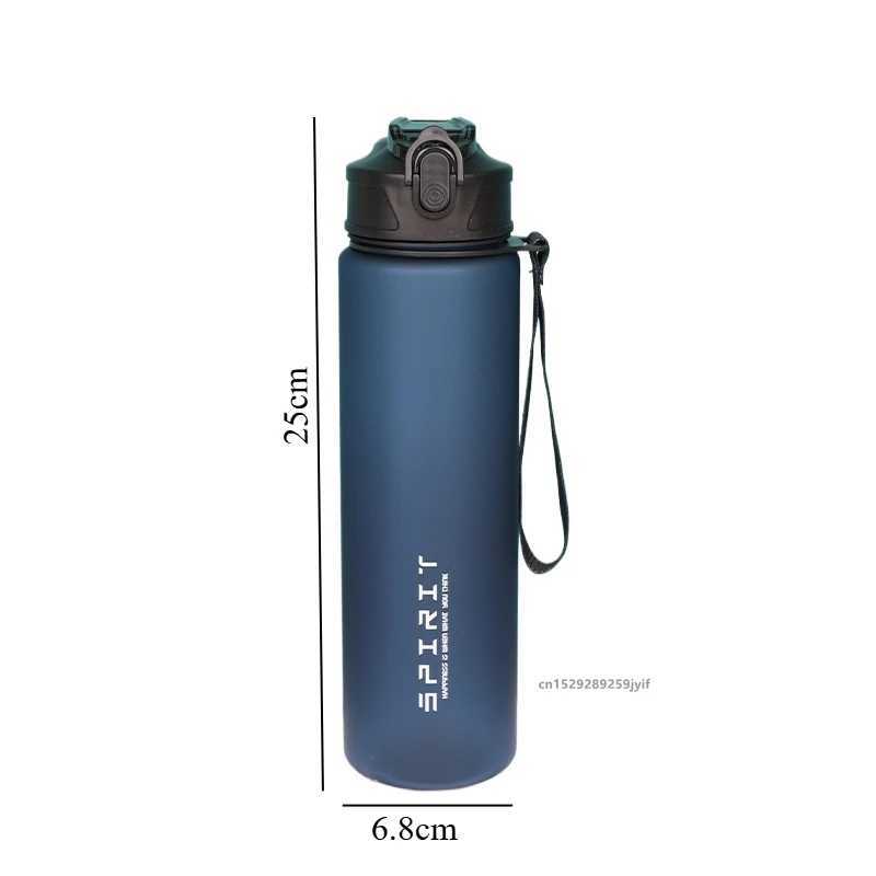 750ml Water Bottle with Straw Time Marker Large Capacity Motivational Plastic Leakproof Water Jug for Gym Travel Outdoor Sports J250923