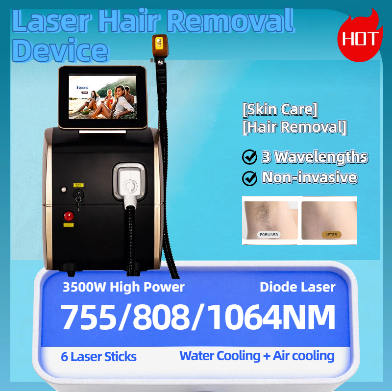 Powerful Diode Laser Hair Removal Machine Alexandrite Ice Platinum Laser Painless Permanent Hair Remover for Woman Laser Hair Removal And Skin rejuven