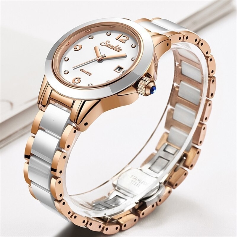 Wristwatches Fashion Women Watch Rose Gold Ladies Bracelet Watches Girl Reloj Mujer Creative Waterproof Date Clock Woman 230727