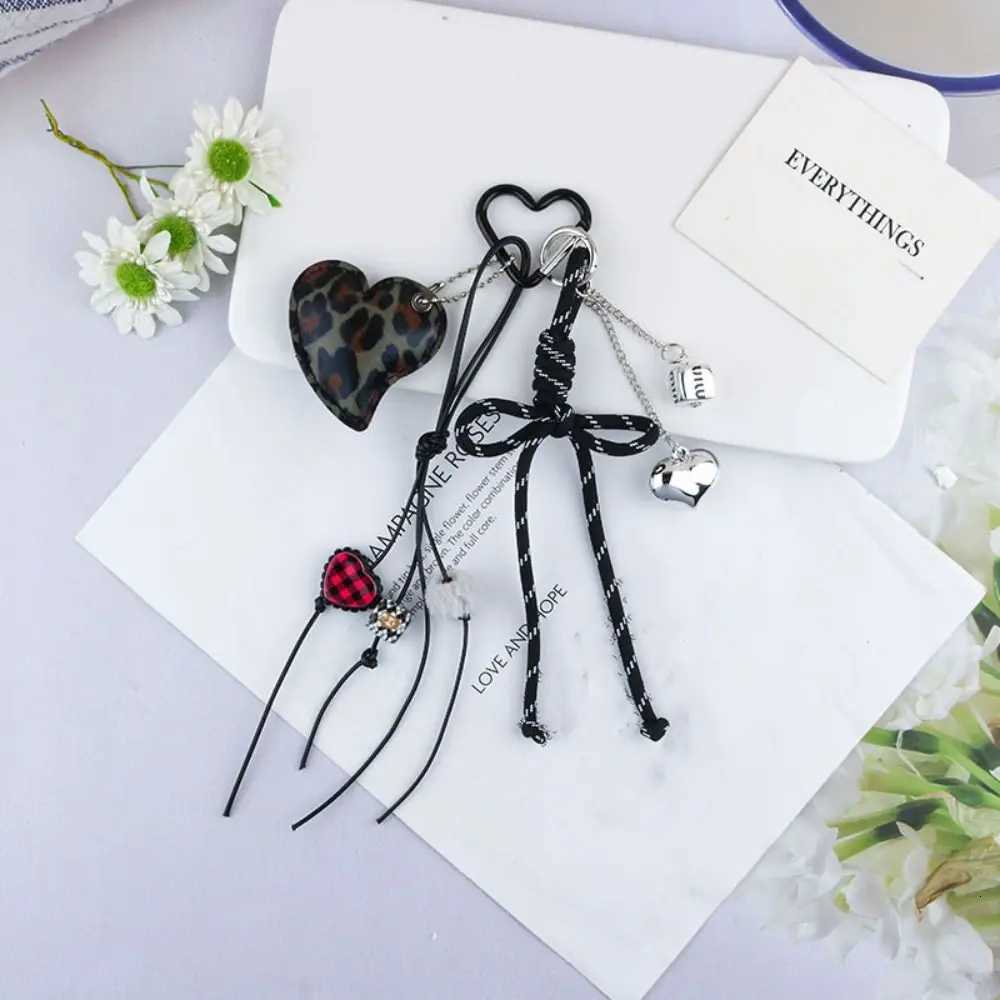 Creative Heart Purse Hanging Pendants Bow Hanmade Rope Keychain Bag Pendants D250923