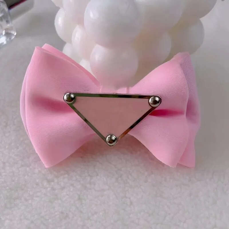 2025 new Designer Brand Apparel Cute Puppy Dog Small Bowknot Bows with Metal Clips Handmade Hair Accessories Bow Pet Grooming Products Purpl