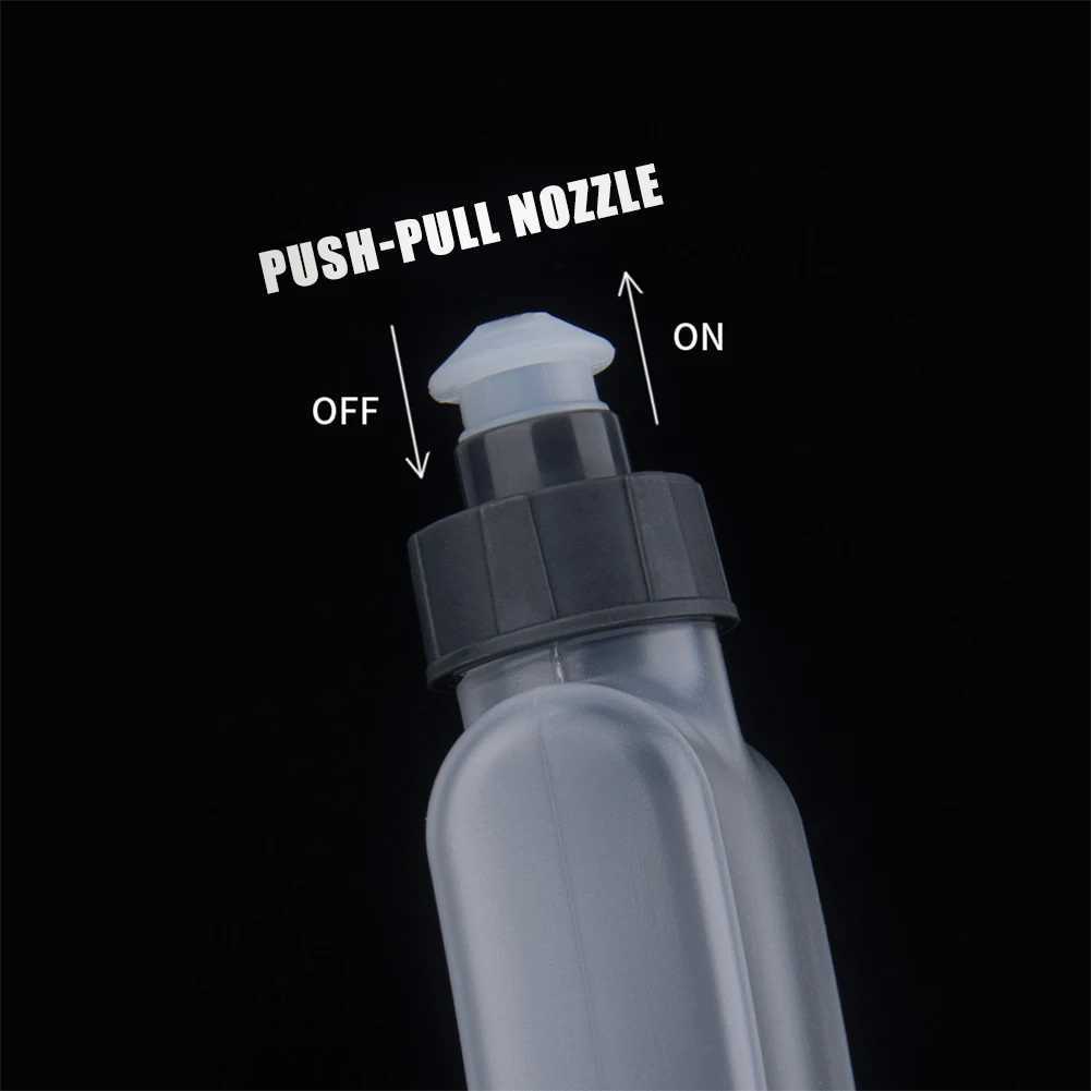 350ml Fitness Water Bottles Flat Kettle Portable Water Bag with Dust Cover Marathon Outdoor Drinkware J250923