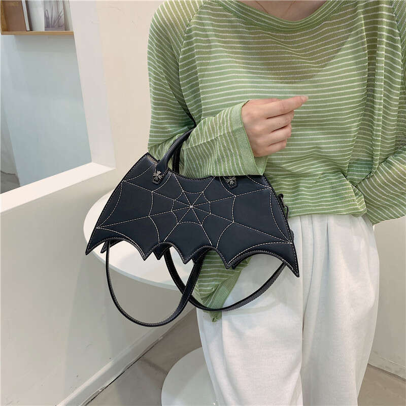 New Fashion Creative Prank Fun Halloween Personality Bat Girl Trendy PU Handbag Crossbody Bag
