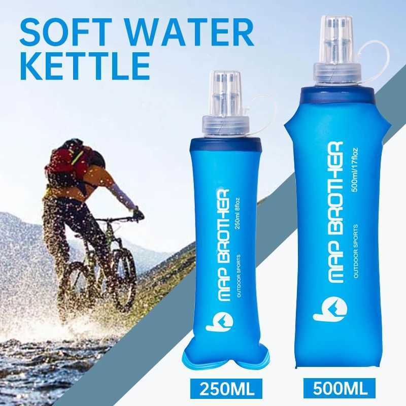 Outdoor Collapsible Soft Water Bottle 250ml 500ml for Running Hiking Cycling and Rock Climbing Drinking Sports J250923